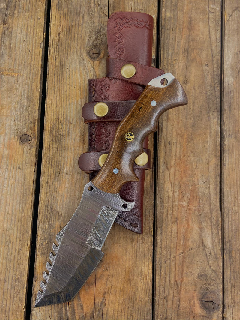 10" Micarta Tracker Knife with Lanyard Hole